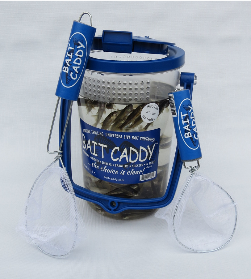 Bait Caddy Bucket with floating net – Free Shipping - Babe Winkelman's Good  Fishing & Outdoor Secrets