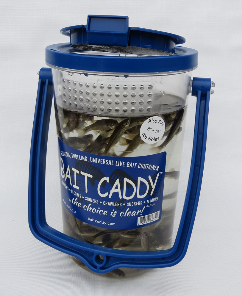 Bait Caddy Bucket with floating net – Free Shipping - Babe Winkelman's Good  Fishing & Outdoor Secrets
