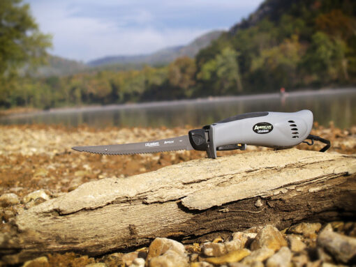 AMERICAN ANGLER TITANIUM ELECTRIC KNIFE WITH 1 TITANIUM BLADE AND MESH BAG - Image 3