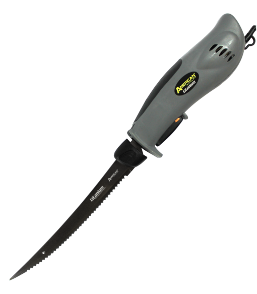 AMERICAN ANGLER TITANIUM ELECTRIC KNIFE WITH 1 TITANIUM BLADE AND MESH BAG